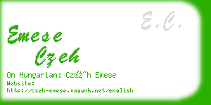 emese czeh business card